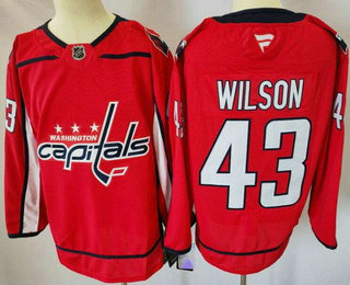 Men's Washington Capitals #43 Tom Wilson Red Authentic Jersey
