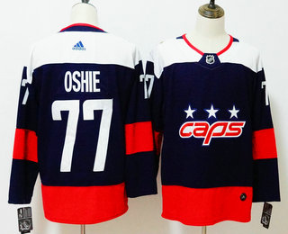 Men's Washington Capitals #77 T.J. Oshie Navy Blue 2018 Stadium Series Stitched NHL Hockey Jersey