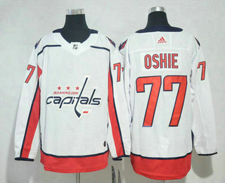 Men's Washington Capitals #77 T.J. Oshie White 2017-2018 Hockey Stitched NHL Jersey