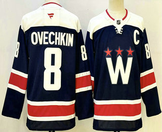 Men's Washington Capitals #8 Alex Ovechkin Black Authentic Jersey