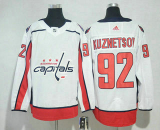 Men's Washington Capitals #92 Evgeny Kuznetsov White 2017-2018 Hockey Stitched NHL Jersey