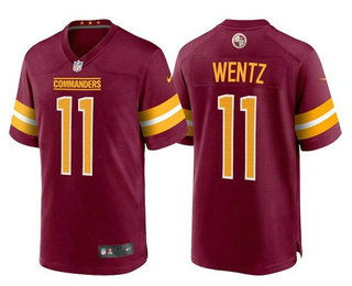 Men's Washington Commanders #11 Carson Wentz Red NEW 2022 Vapor Untouchable Stitched Nike Limited Jersey