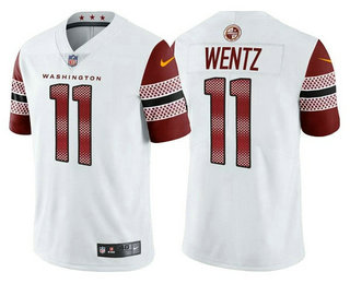 Men's Washington Commanders #11 Carson Wentz White 2022 Vapor Untouchable Stitched Nike Limited Jersey