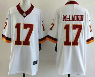 Men's Washington Commanders #17 Terry McLaurin Limited White Alternate Vapor Jersey