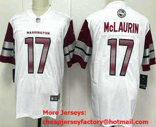 Men's Washington Commanders #17 Terry McLaurin Limited White Vapor Jersey