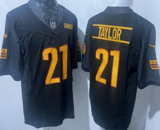Men's Washington Commanders #21 Sean Taylor Limited Black FUSE Vapor Jersey