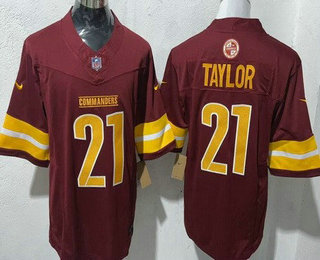 Men's Washington Commanders #21 Sean Taylor Limited Red FUSE Vapor Jersey
