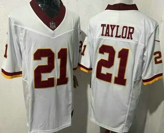 Men's Washington Commanders #21 Sean Taylor Limited White Alternate FUSE Vapor Jersey