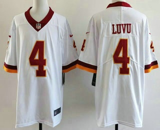 Men's Washington Commanders #4 Frankie Luvu Limited White Alternate Vapor Jersey