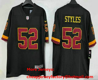 Men's Washington Commanders #52 Sonny Styles Limited Black Vapor Jersey