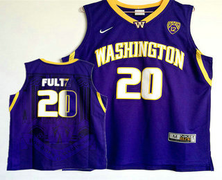 Men's Washington Huskies #20 Markelle Fultz Purple College Basketball Jersey