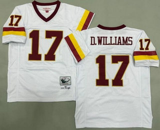 Men's Washington Redskins #17 Doug Williams White 1987 Throwback Jersey