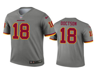 Men's Washington Redskins #18 Josh Doctson Gray Inverted Legend Jersey