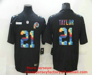 Men's Washington Redskins #21 Sean Taylor Multi-Color Black 2020 NFL Crucial Catch Vapor Untouchable Nike Limited Jersey
