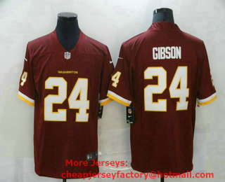 Men's Washington Redskins #24 Antonio Gibson Burgundy Red NEW 2020 Vapor Untouchable Stitched NFL Nike Limited Jersey
