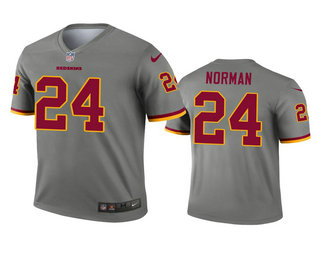 Men's Washington Redskins #24 Josh Norman Gray Inverted Legend Jersey