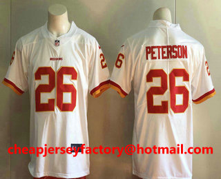 Men's Washington Redskins #26 Adrian Peterson White 2017 Vapor Untouchable Stitched NFL Nike Limited Jersey