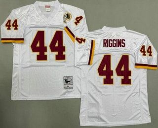 Men's Washington Redskins #44 John Riggins White 1982 Throwback Jersey