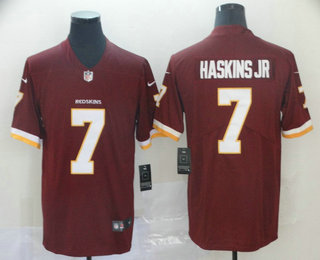 Men's Washington Redskins #7 Dwayne Haskins Jr Burgundy Red 2019 Vapor Untouchable Stitched NFL Nike Limited Jersey