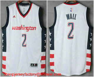 Men's Washington Wizards #2 John Wall Revolution 30 Swingman 2016-17 White Jersey