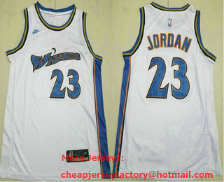 Men's Washington Wizards #23 Michael Jordan White 2022 Classic Icon Swingman Jersey