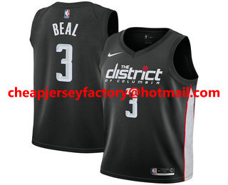 Men's Washington Wizards #3 Bradley Beal Black Nike 2019 New Season Swingman City Edition Jersey