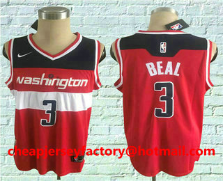 Men's Washington Wizards #3 Bradley Beal Red 2017-2018 Nike Swingman Stitched NBA Jersey