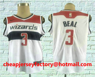 Men's Washington Wizards #3 Bradley Beal White 2017-2018 Nike Swingman Stitched NBA Jersey