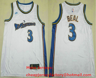 Men's Washington Wizards #3 Bradley Beal White 2022 Classic Icon Swingman Jersey