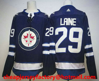 Men's Winnipeg Jets #29 Patrik Laine Blue 2017-2018 Hockey Stitched NHL Jersey