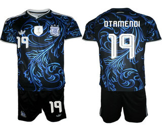 Mens Argentina National Team #19 Nicolas Otamendi Black Away 2026 World Cup Soccer Jersey Suit