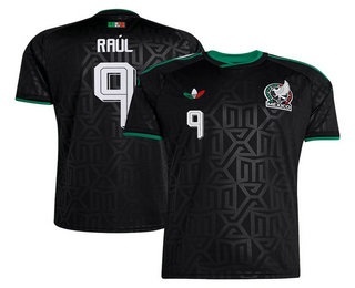 Mens Mexico #9 Raul Jimenez Black Third 2026 World Cup Soccer Jersey Kit