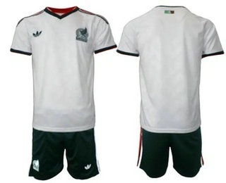 Mens Mexico Soccer White Away 2026 World Cup Soccer Team Jersey Kit