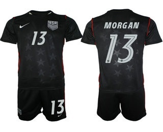 Mens USA National Team #13 Alex Morgan Away Navy 2026 World Cup Soccer Jersey Suit