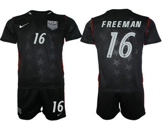 Mens USA National Team #16 Alex Freeman Away Navy 2026 World Cup Soccer Jersey Suit