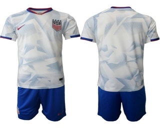 Mens USA National Team Blank White Home 2026 World Cup Soccer Team Jersey Suit 2
