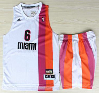 Miami Floridians Heat 6 LeBron James ABA Hardwood Classic Swingman Jerseys Shorts NBA Suits