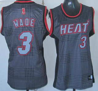 Miami Heat #3 Dwyane Wade Black Rhythm Fashion Revolution 30 Swingman Womens Jersey