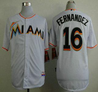 Miami Marlins #16 Jose Fernandez White Jersey