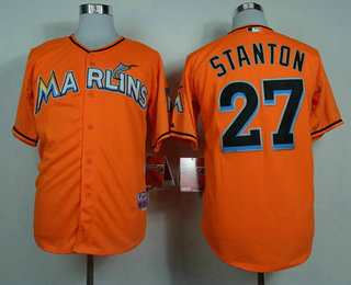 Miami Marlins #27 Giancarlo Stanton Orange Jersey