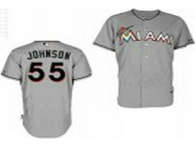 Miami Marlins Josh Johnson 55 Stitched gray MLB Jersey