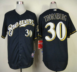 Milwaukee Brewers #30 Tyler Thornburg Blue Cool Base Baseball Jersey