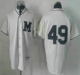 Milwaukee Brewers 49 Yovani Gallardo 2013 Cream Jersey
