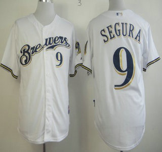 Milwaukee Brewers 9 Jean Segura White Jersey