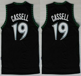 Minnesota Timberwolves #19 Sam Cassell Black Swingman Jersey