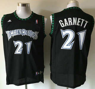 Minnesota Timberwolves #21 Kevin Garnett Black Revolution 30 Swingman Jersey