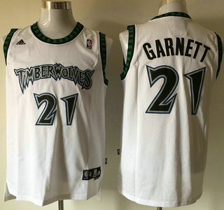 Minnesota Timberwolves #21 Kevin Garnett White Revolution 30 Swingman Jersey