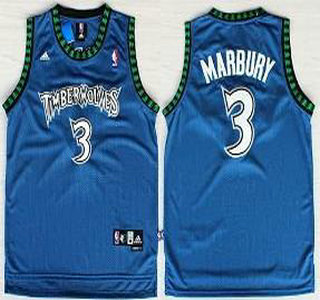 Minnesota Timberwolves #3 Stephon Marbury Blue Swingman Jersey