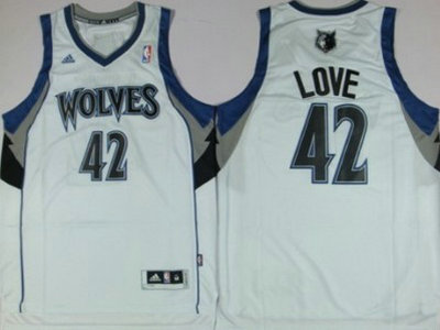 Minnesota Timberwolves 42 Love White Jersey