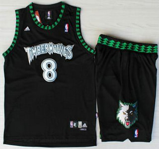 Minnesota Timberwolves #8 Latrell Sprewell Black Swingman  Jersey Short Suits